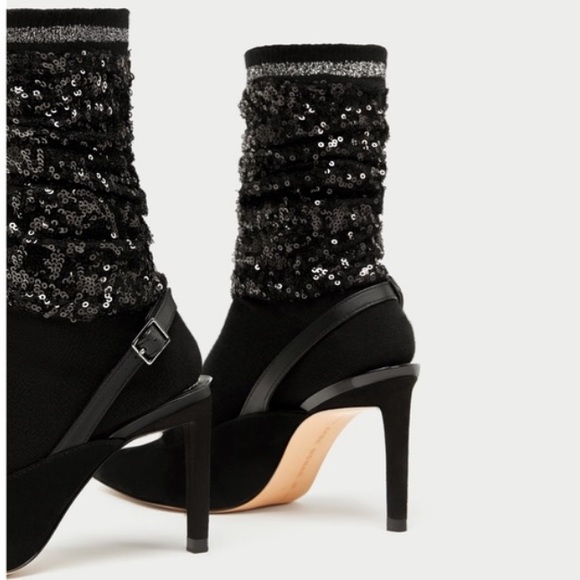 Zara sequin sock sing back shoes - Picture 2 of 7